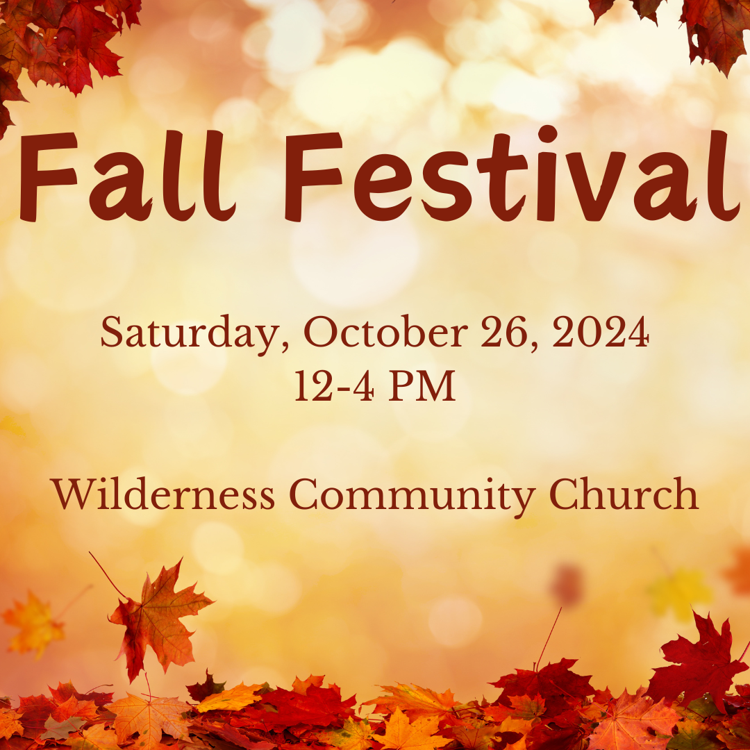 Fall Festival save the date October 26, 2024